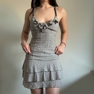 Cop Copine Grey Ruffle Dress